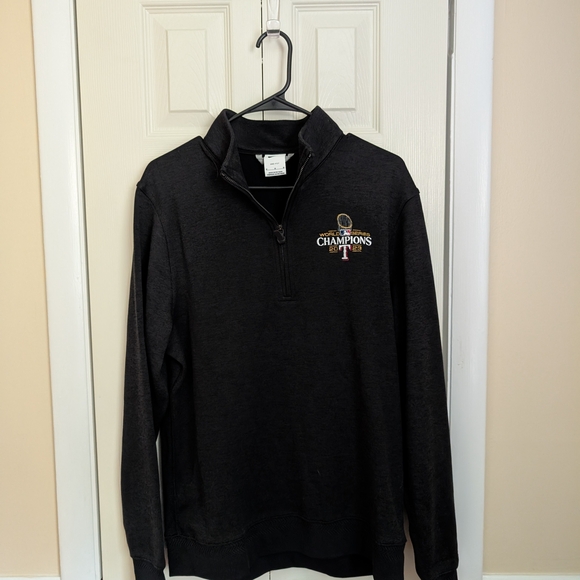 MLB Texas Rangers World Series Black Quarter-Zip Medium